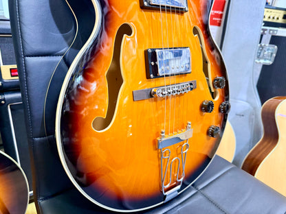 ☀️NEW☀️ Eko Tribute Jazz Semi-Acoustic Hollow Body Guitar Sunburst~ ‘ES-175’