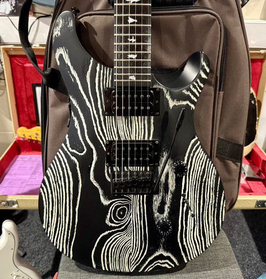 🔥LIMITED EDITION🔥 PRS SE Custom 24 Sand Blasted Swamp Ash Charcoal~ 2019 RARE!