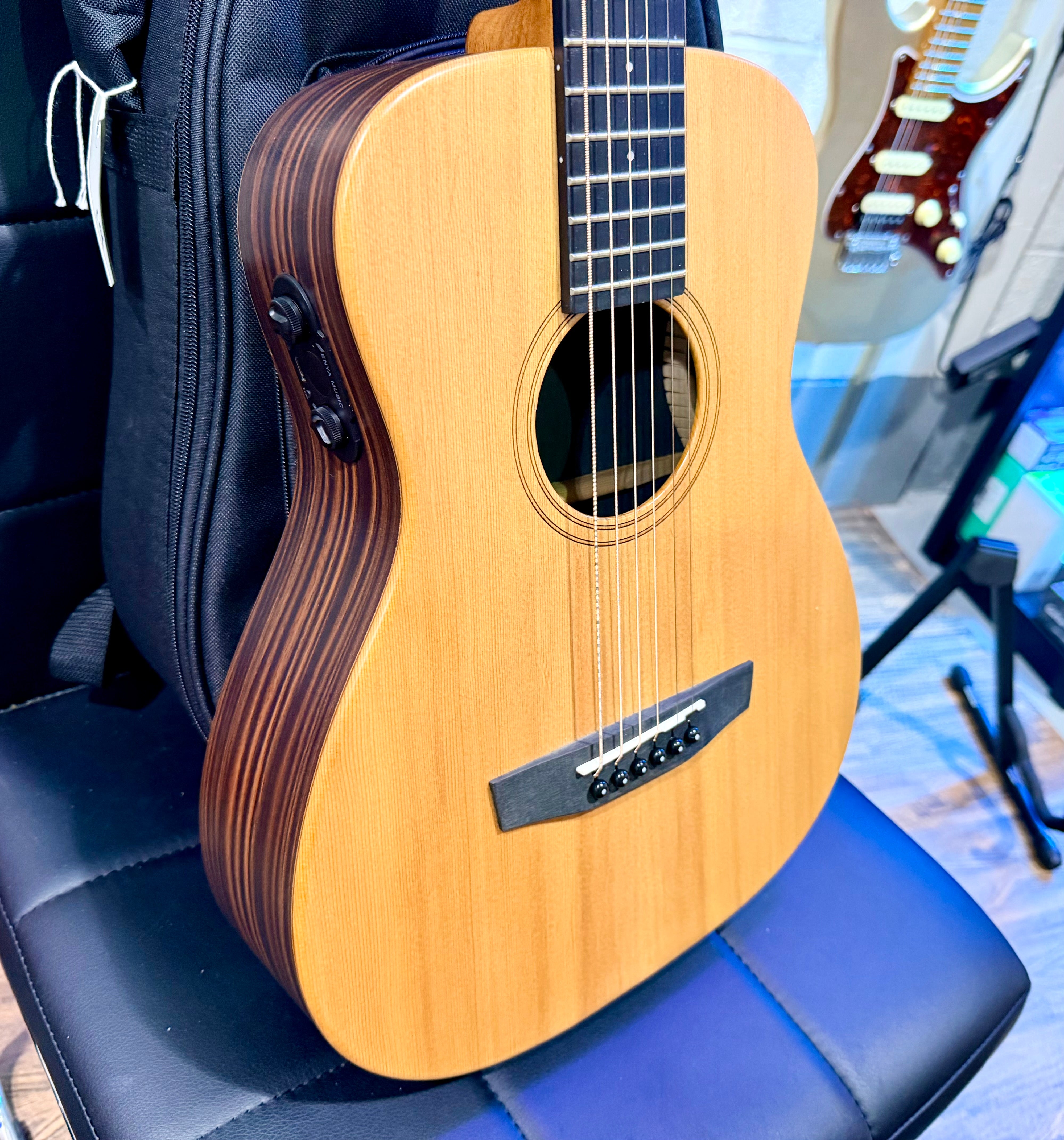 🔥NEW🔥 Enya EB-X1 EQ Pro 1/2 Sized Electro-Acoustic Travel Guitar~ Smart Pickup