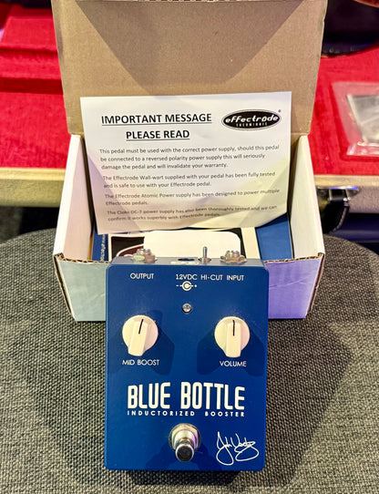 🎸MINT🎸 Effectrode Blue Bottle Inductorized Booster Pedal~ Valve Guitar Effects