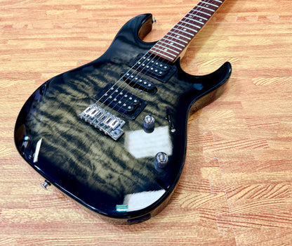 🔥 Ibanez GRX70QA-TKS Transparent Black Burst~ Electric Guitar~2021 Model 🔥