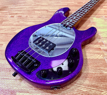 ✨2024✨ Sterling Music Man StingRay RAY34~ Purple Sparkle~ Electric Bass + Bag!