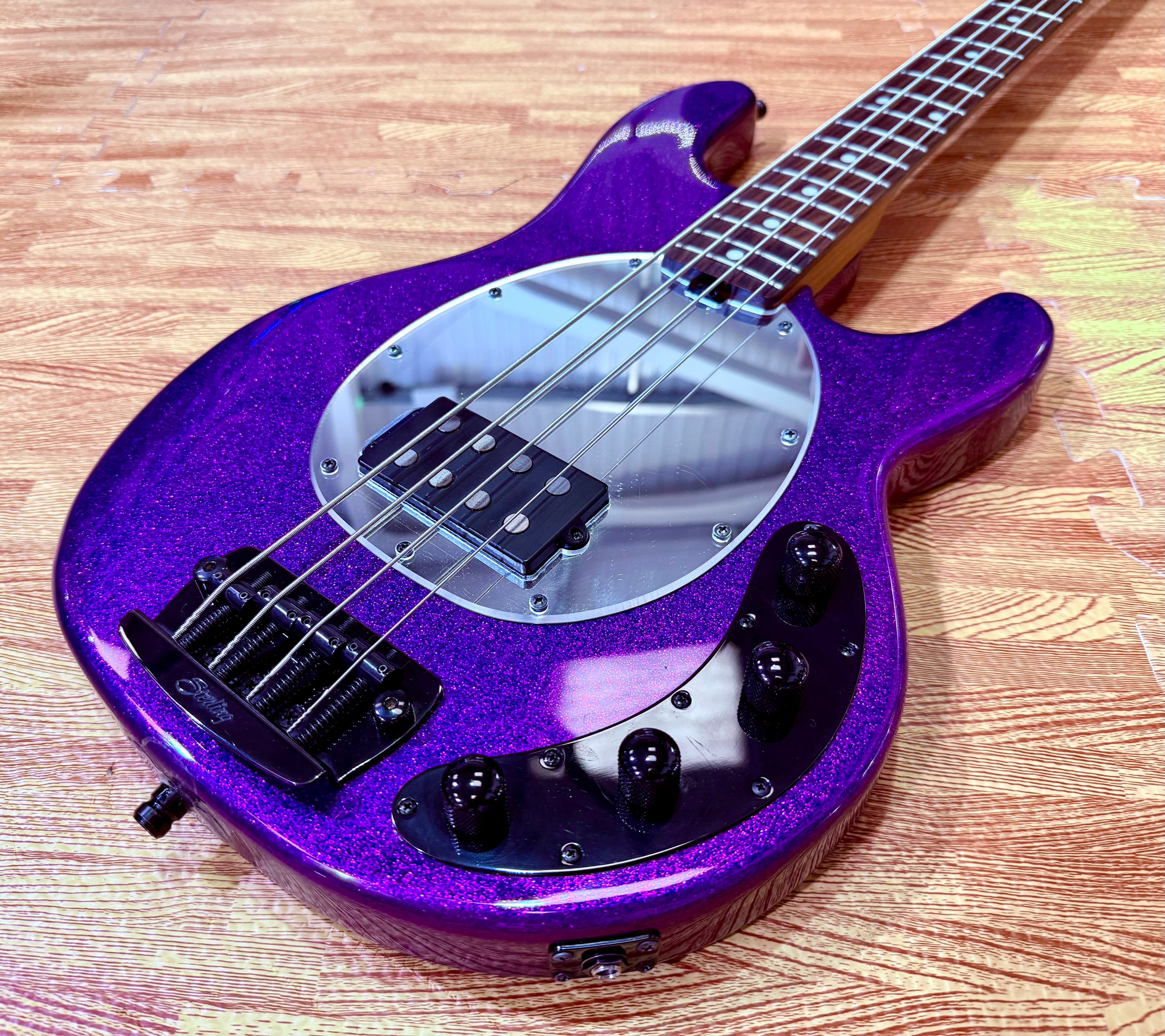 ✨2024✨ Sterling Music Man StingRay RAY34~ Purple Sparkle~ Electric Bass + Bag!
