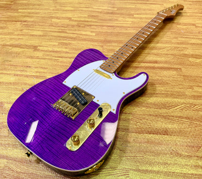 ⚡️2026⚡️ JET Guitars JT-600 Roasted Maple~ Flamed Maple Purple & Gold~NEW LAUNCH