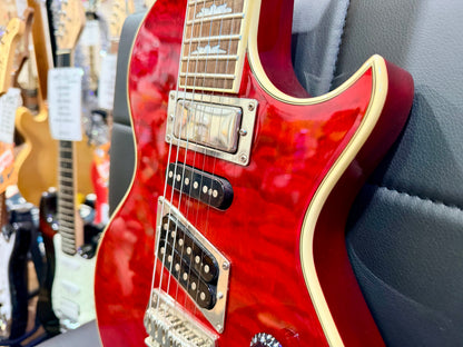 🔥2014🔥 Epiphone Nighthawk Custom Reissue Quilt Electric Guitar~ Translucent Red