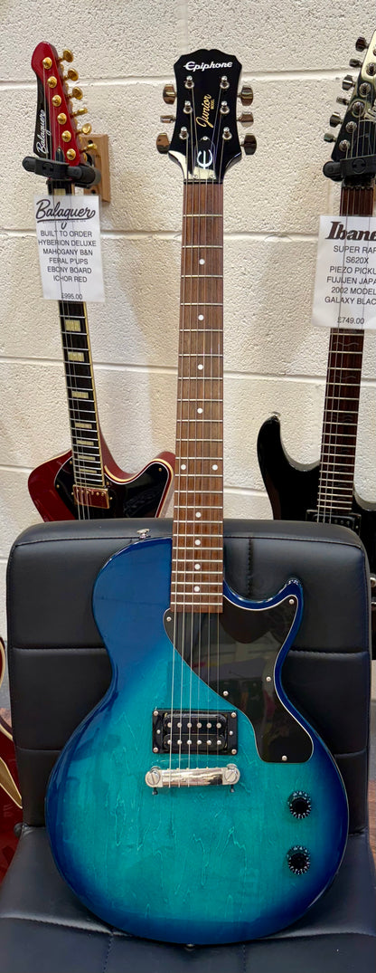 🌟RARE 2010🌟 Epiphone Les Paul Junior Ltd Edition Custom Shop~ Translucent Blue