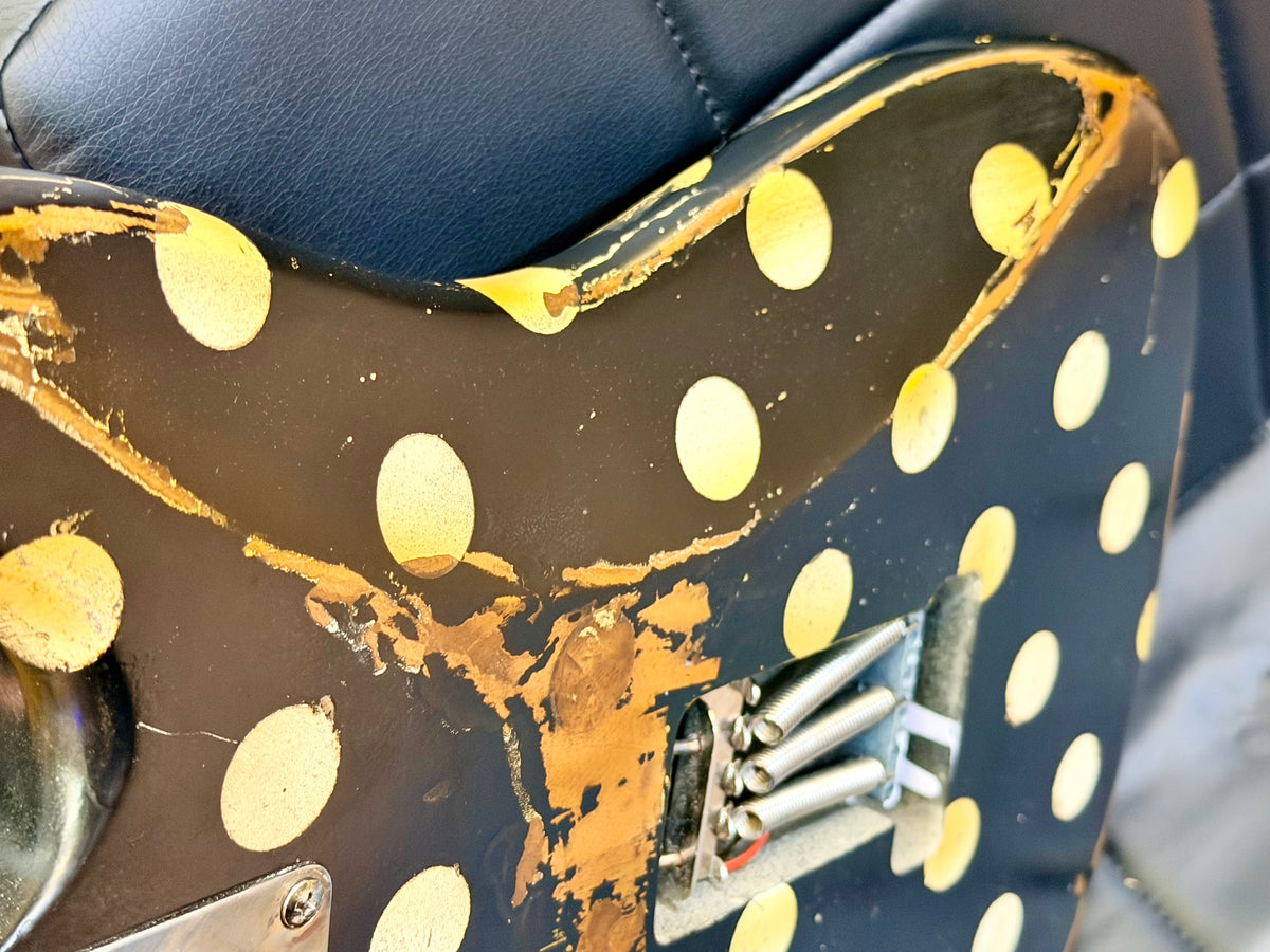 🔥Handmade In UK🔥 Stolen Valour Heavy Relic ST Polka Dot Guitar~ Buddy Guy Style!