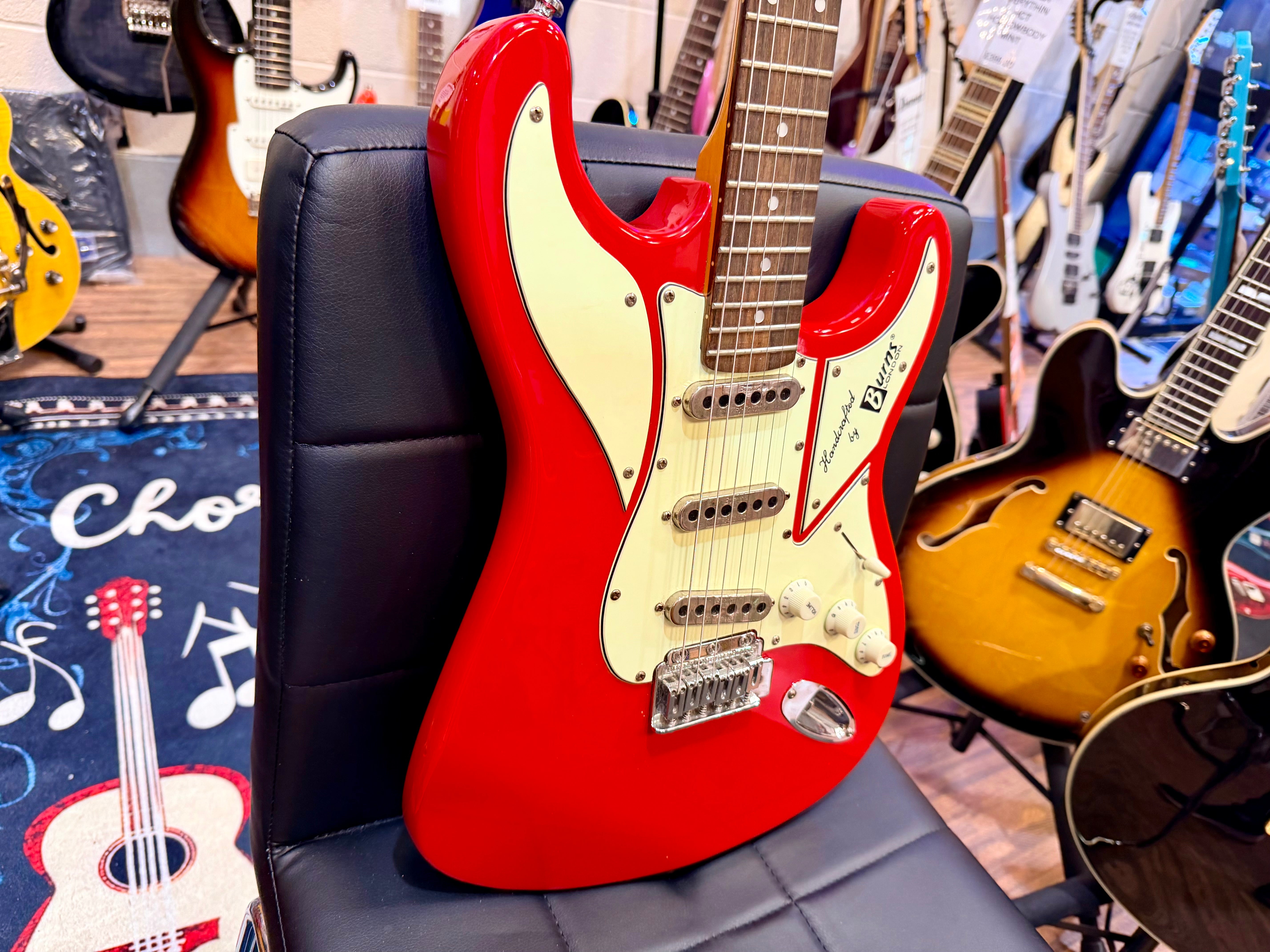⚡️2009⚡️ Burns London Cobra Electric Guitar~ Guards Red~ Tri-Sonic Pickups!