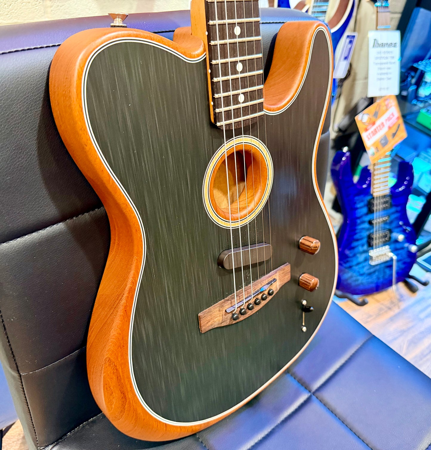 🔥2021🔥 Fender Player Acoustasonic Telecaster~ Brushed Black~ Mexican Tele!