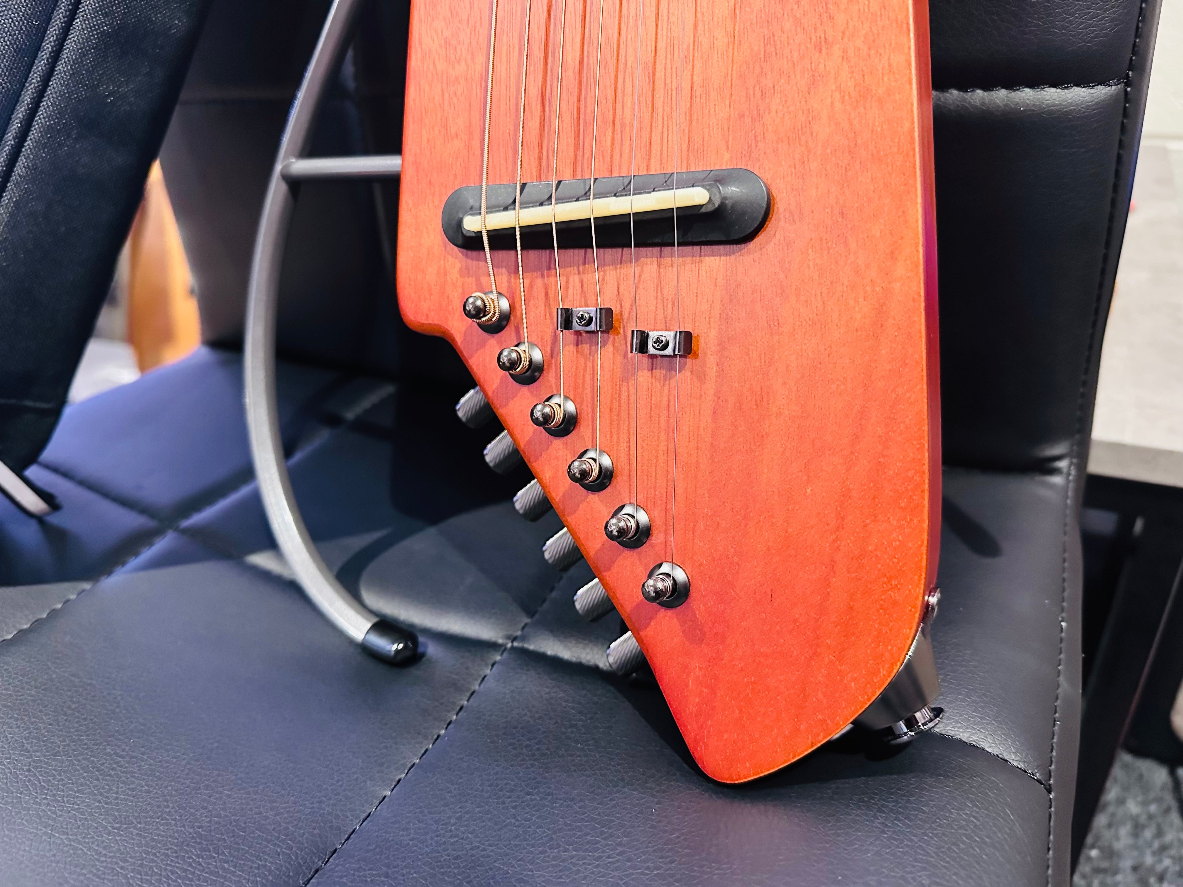 🌟NEW🌟 Donner HUSH-I Electro Acoustic Silent Travel Headless Guitar~ Mahogany!