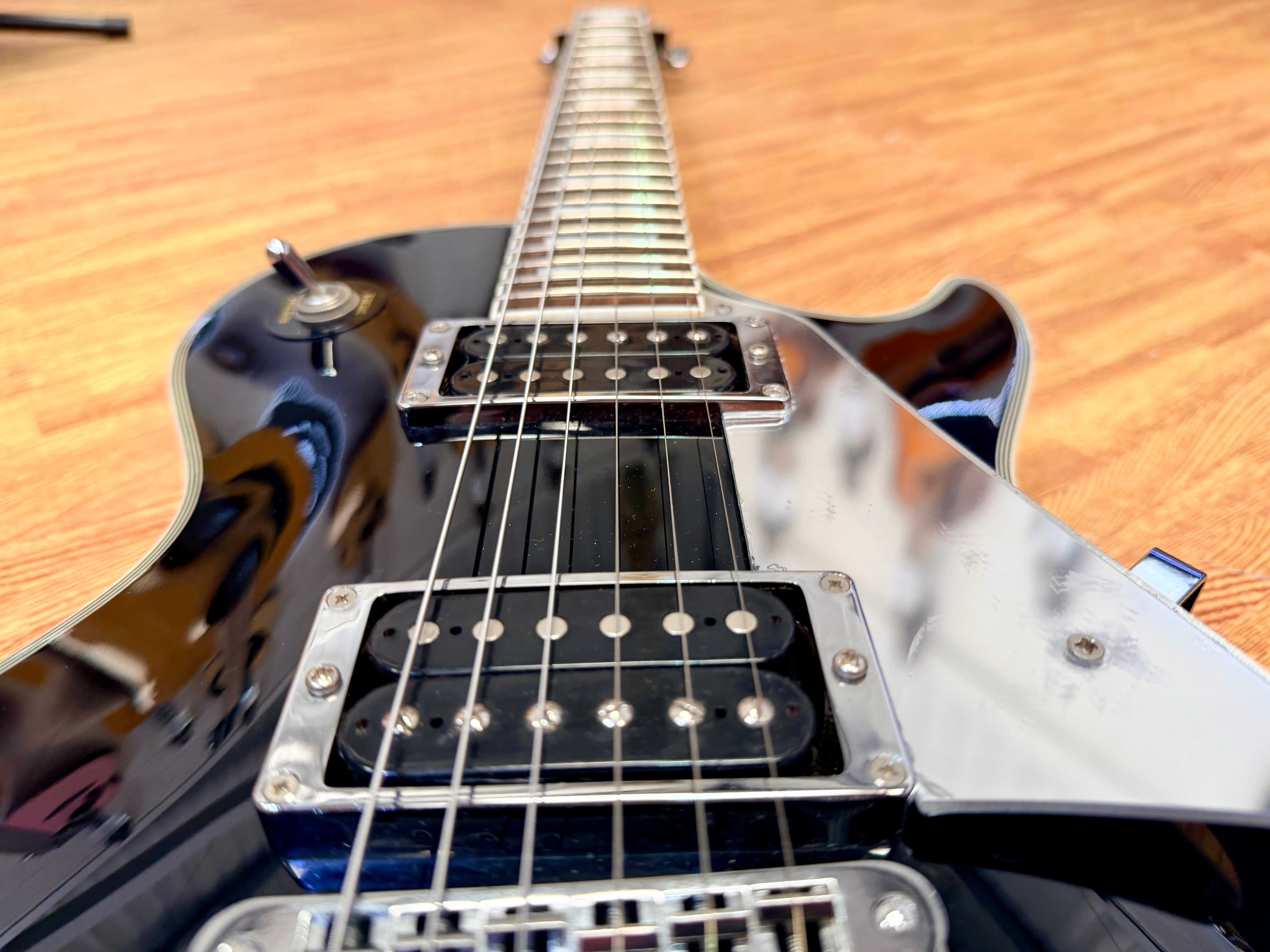 🔥2005🔥 Burny RLC-55JS John Sykes Les Paul Custom Signature Black~ Japan Import