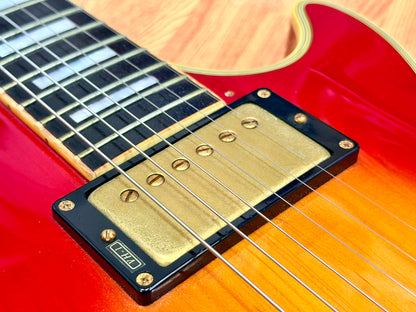 🔥1980’s MIJ🔥 Burny Les Paul Custom~ Cherry Sunburst~ Ebony~ Japan Import 🇯🇵
