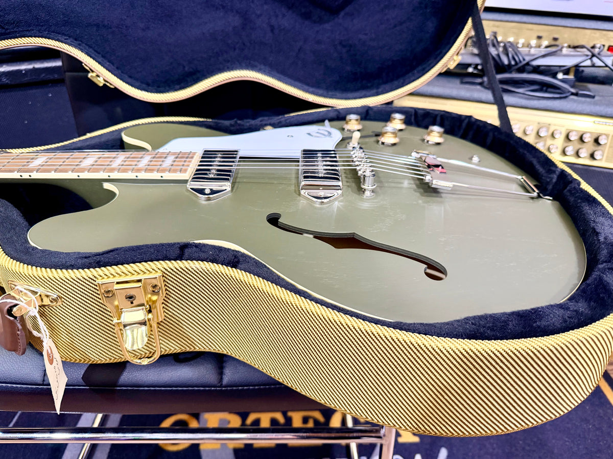 ✨2024✨ Epiphone Casino Worn Olive Drab Hollowbody Guitar + Hard Case~ MINT!
