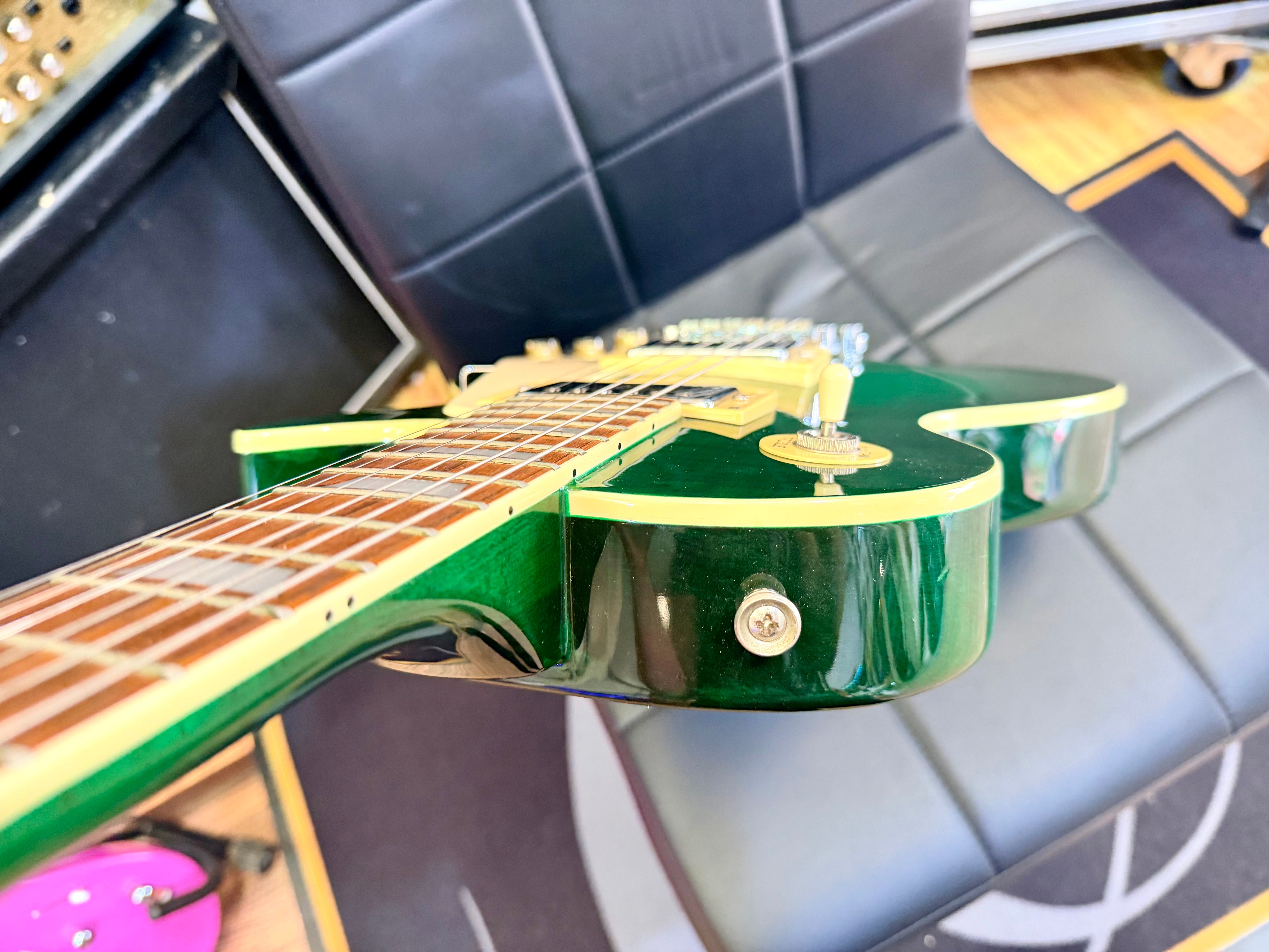 🔥1998🔥 Korean Epiphone Les Paul Standard~ Limited Edition Translucent Green!