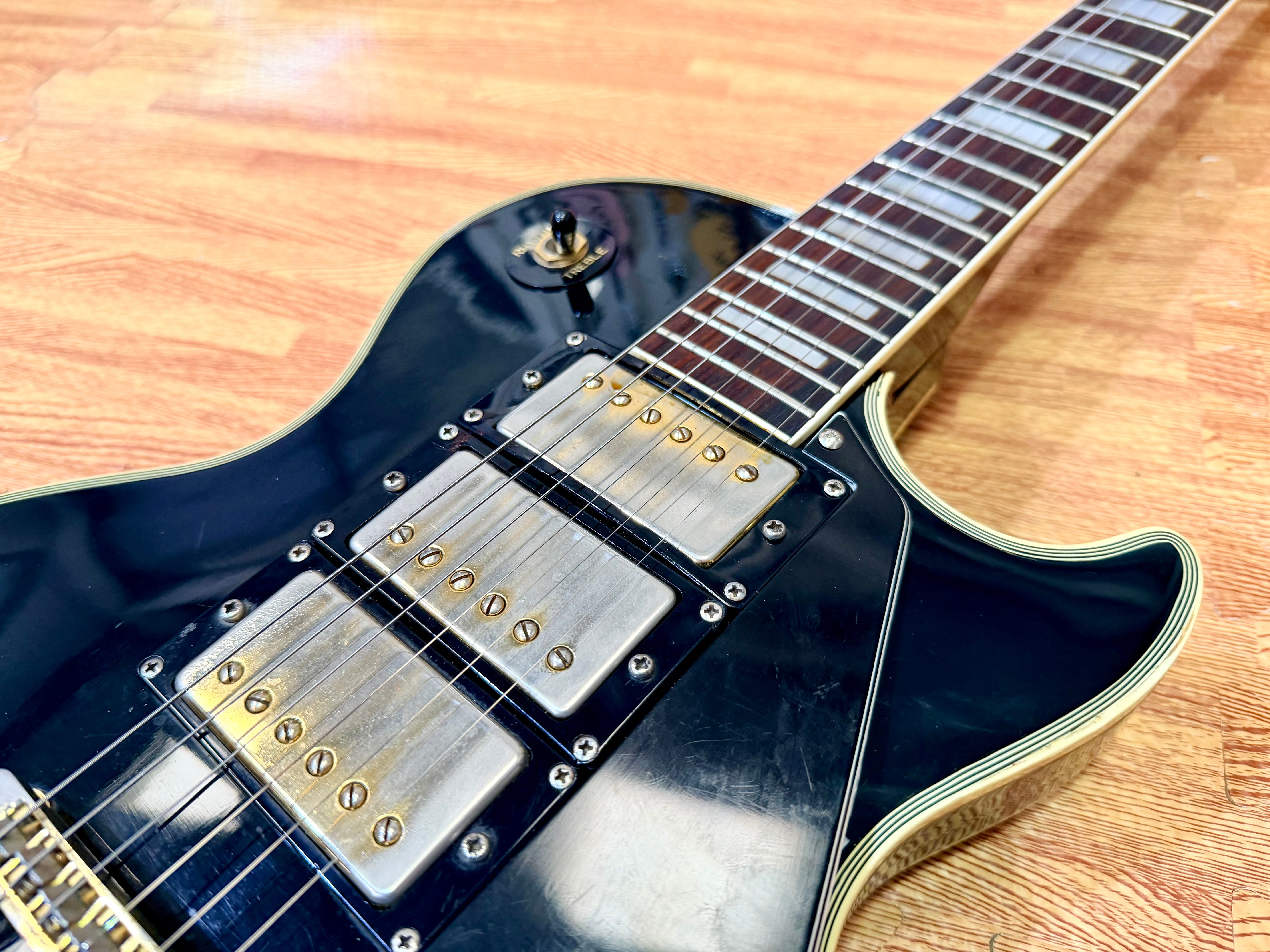 🇯🇵 RARE 🇯🇵 1970s Antoria Les Paul Custom~ Black Beauty 3 Pickup MIJ Japan!
