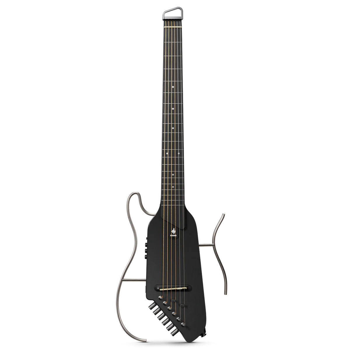 🌟NEW🌟 Donner HUSH-I Electro Acoustic Silent Travel Headless Guitar~ Black!