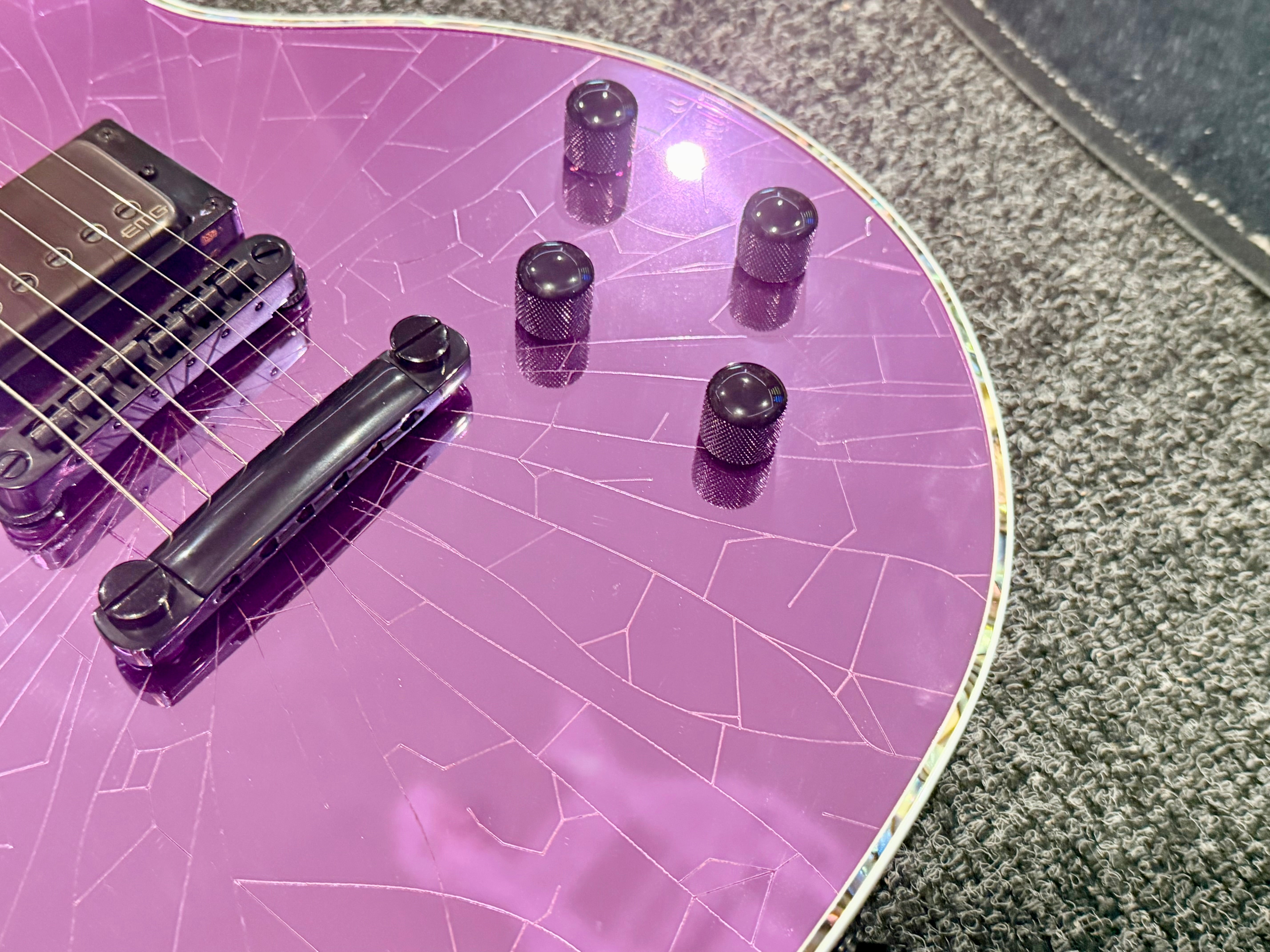 🔥2021🔥 Jackson Pro Series Marty Friedman MF-1 Purple Cracked Mirror Signature!