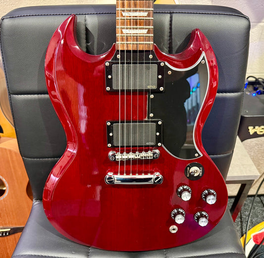🎸EMG PICKUPS 🎸 Epiphone SG Standard In Cherry Red~ Early Korean Model~ Sanded!