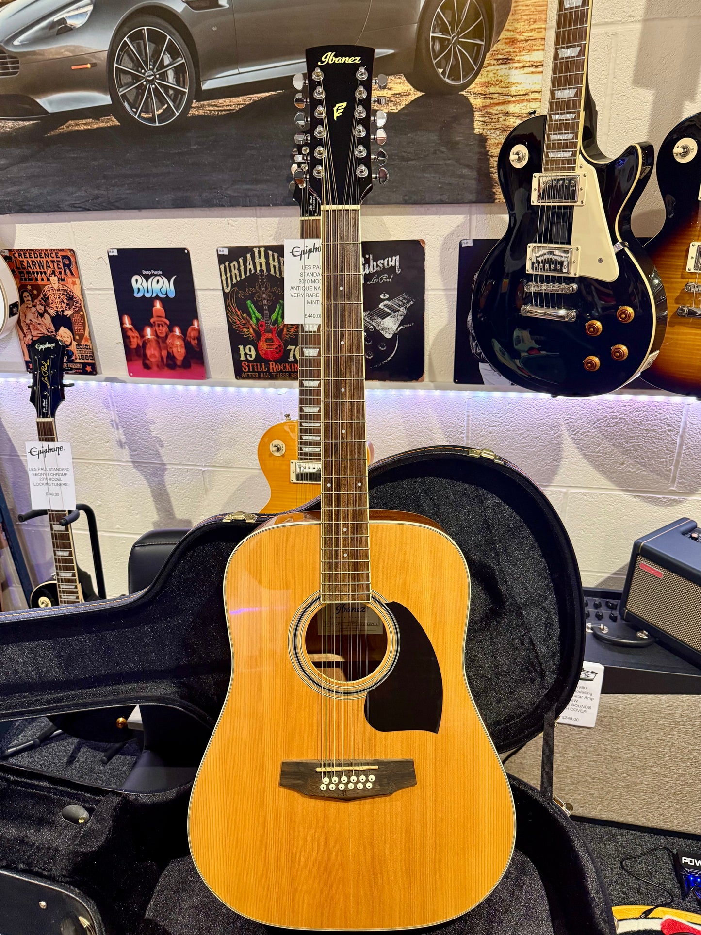 🌟MINT WITH HARD CASE🌟 Ibanez PF1512 Natural 12 String Acoustic Guitar!