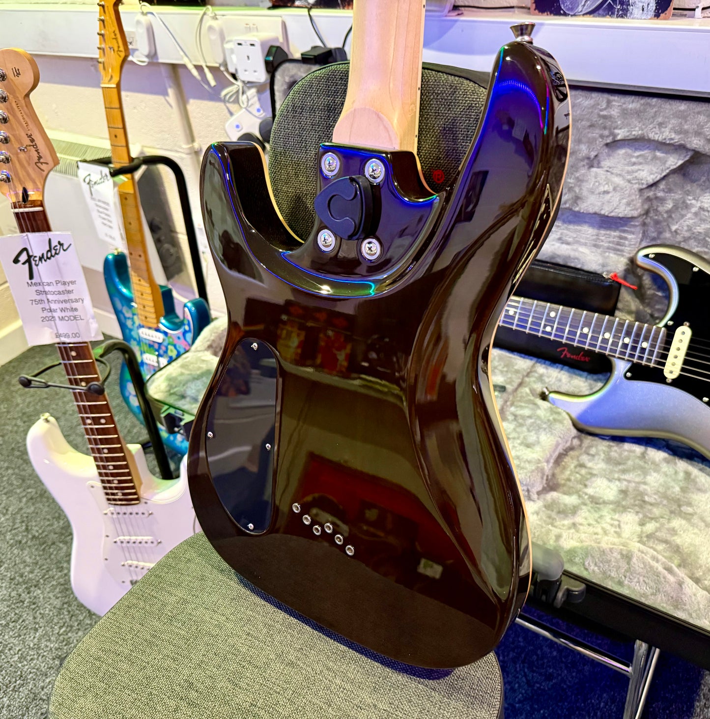 🔥MINT🔥 2023 East Coast GV320 Super Strat Electric Guitar~ Black Ice Burst!