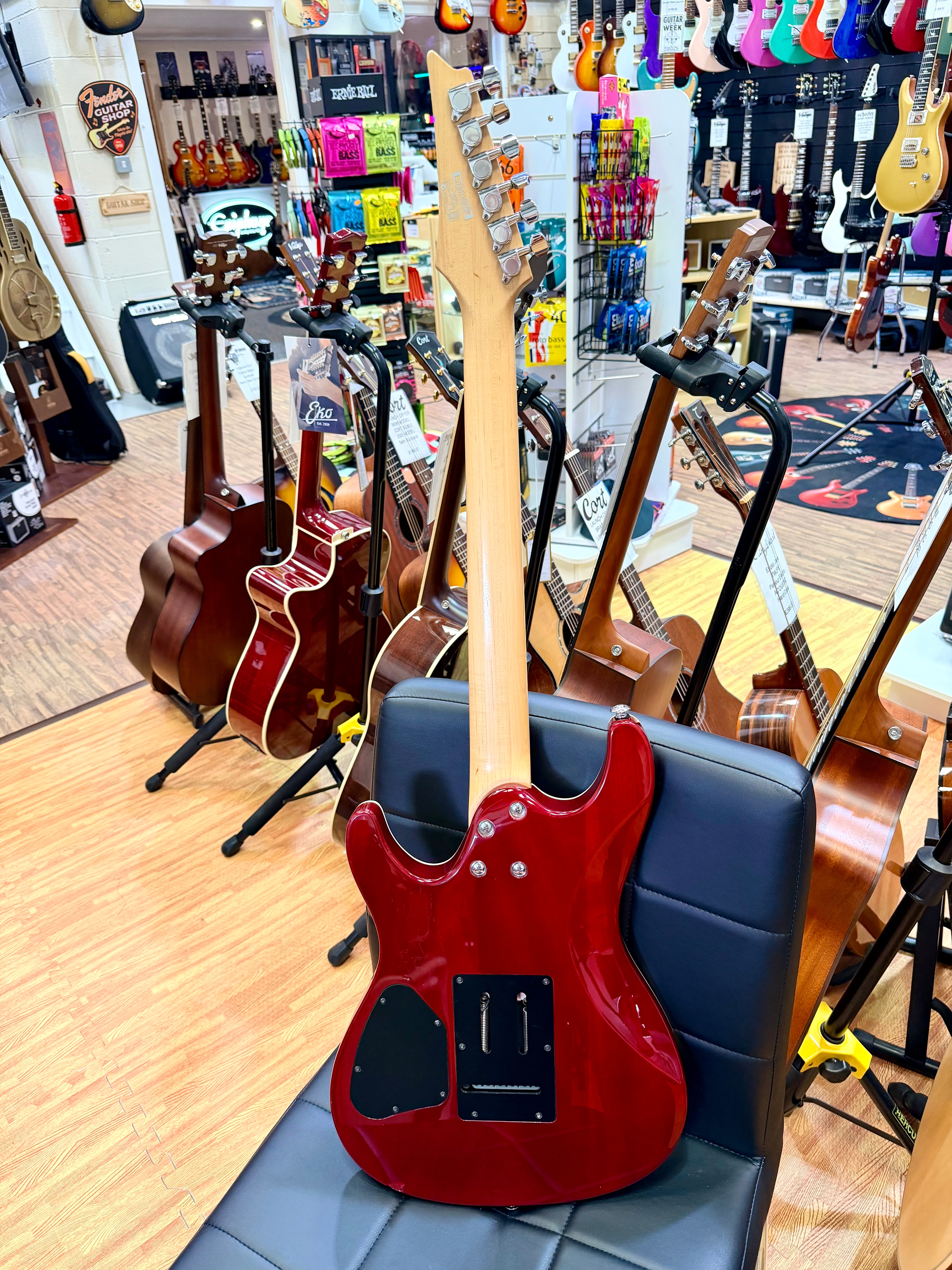 ⚡️2020⚡️ Ibanez SA360QM SA Series Electric Guitar~ Transparent Red Burst~ HSS!