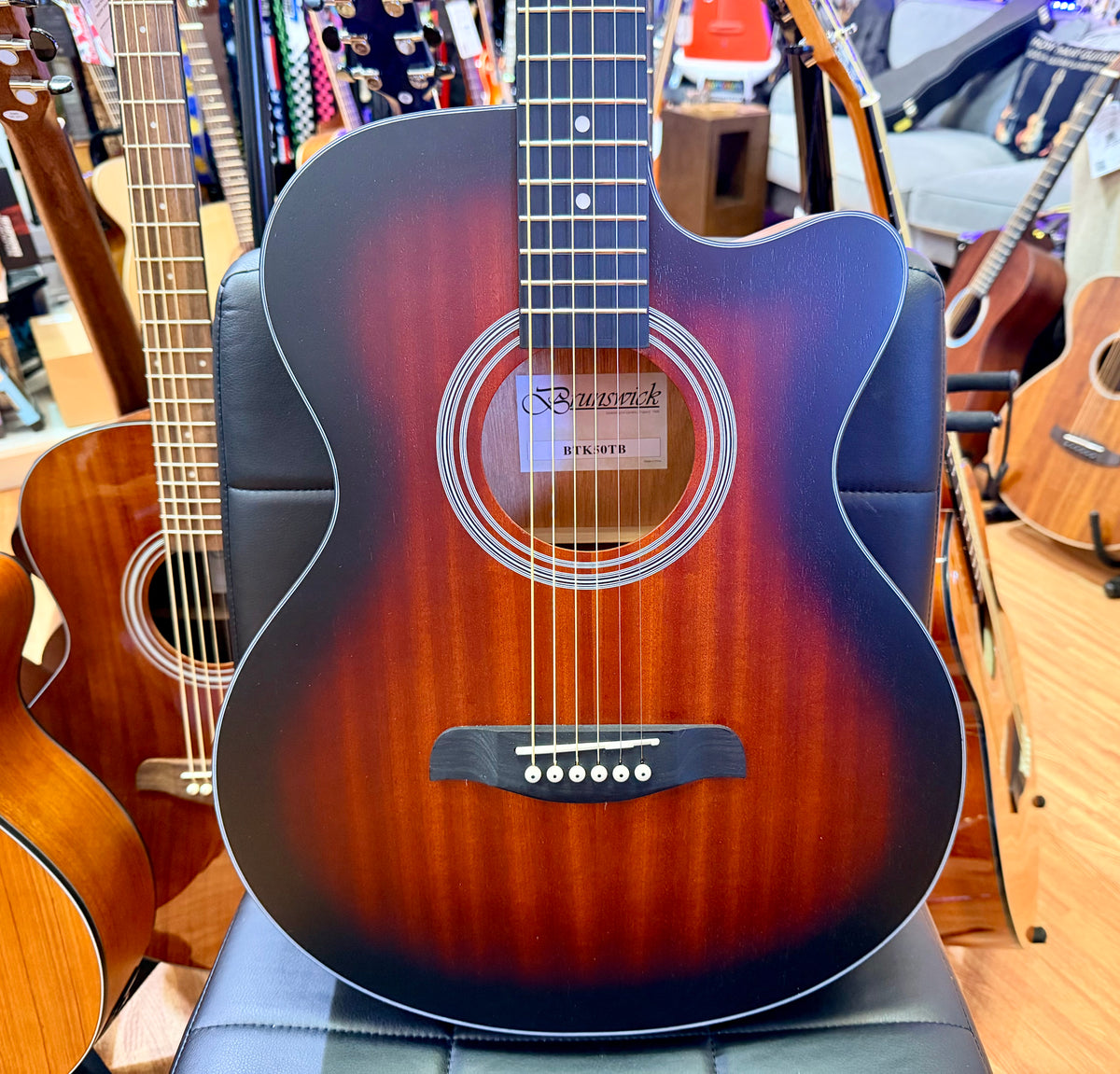 Brunswick BTK50TB Advanced Stage Electro-Acoustic Guitar~ Tobacco Burst Satin