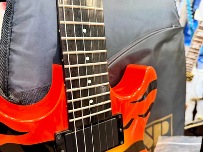 🐯 Edwards ESP E-SR-Kellogg Orange Tiger~ Sukeroku Ken Yokoyama~Made In Japan 🐯
