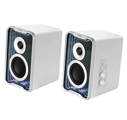 Edifier QR30 Active Bluetooth Bookshelf Gaming 2.0 Speaker Set - White