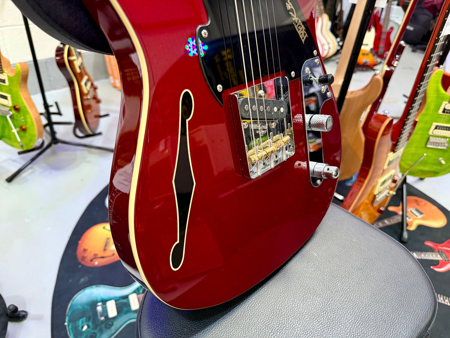 🎸 Fret-King Country Squire Stealth~ Candy Apple Red~ Telecaster Shape~ 2022 🎸