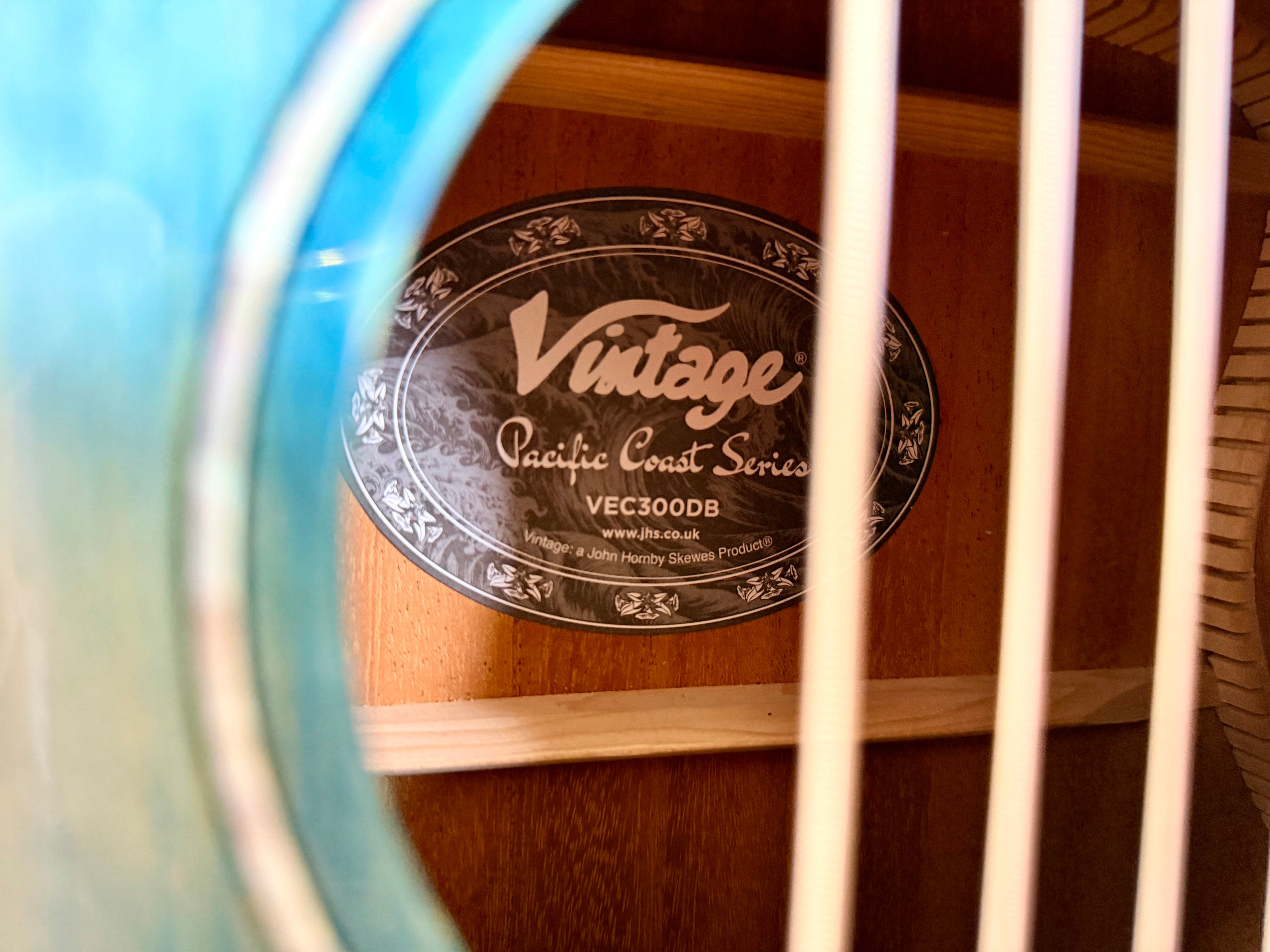 ✨NEW✨ Vintage Pacific Coast Series VEC300DB Electro-Acoustic Guitar~ Denim Blue