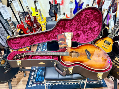 🔥HAWAIIAN KOA🔥 2022 Taylor K24ce~ V-Class~ Shaded Edgeburst~ USA + Hard Case!