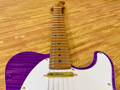 ⚡️2026⚡️ JET Guitars JT-600 Roasted Maple~ Flamed Maple Purple & Gold~NEW LAUNCH
