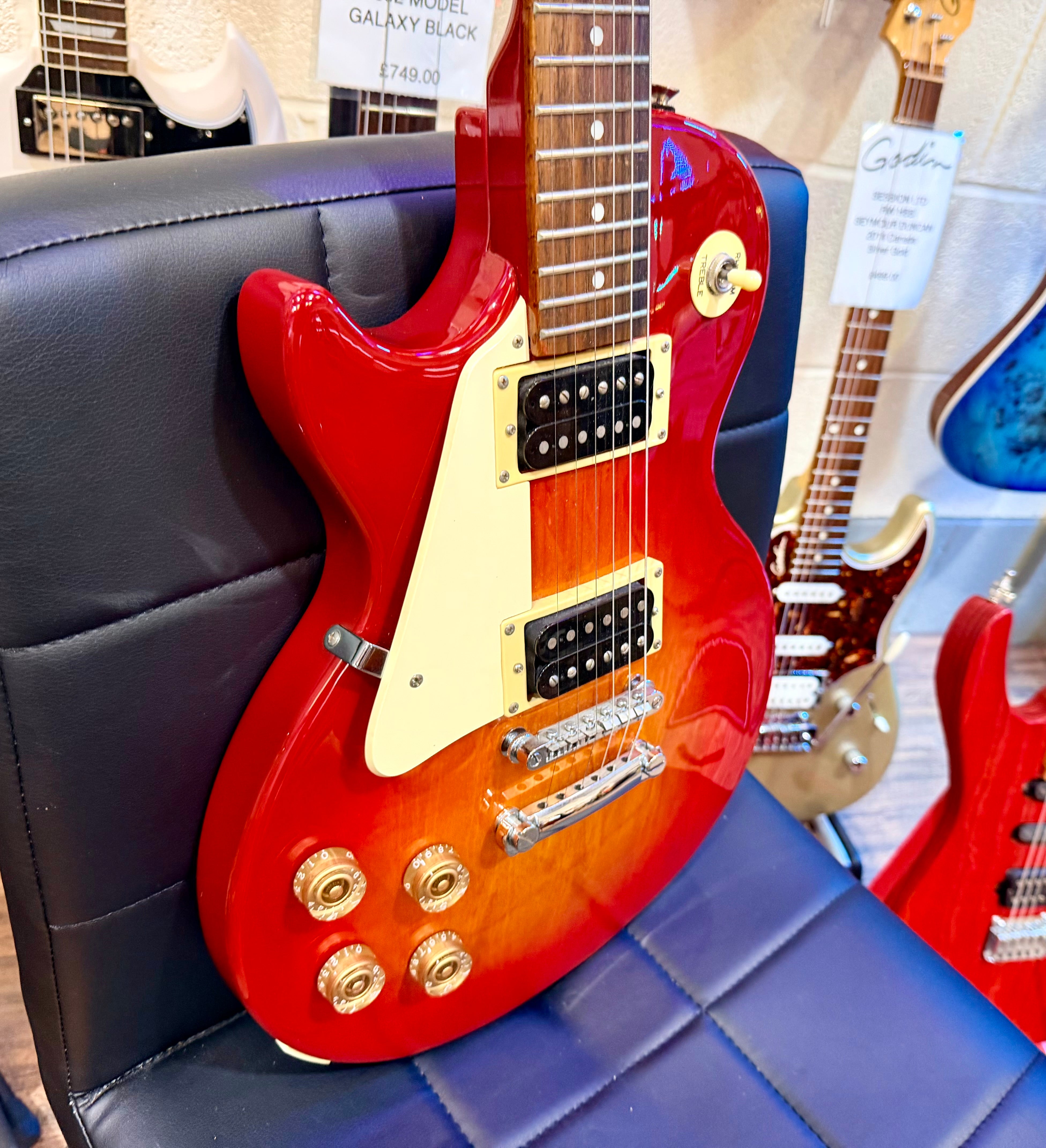 ☀️LEFTY☀️ Epiphone Les Paul LP 100 Left Handed ~ Cherry Sunburst Electric Guitar