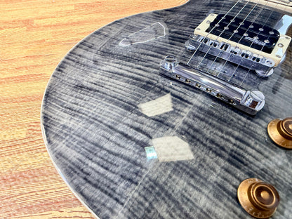 🔥MINT🔥 Vintage V100T BK ReIssued Series Electric Guitar~ Flamed Thru Black LP!