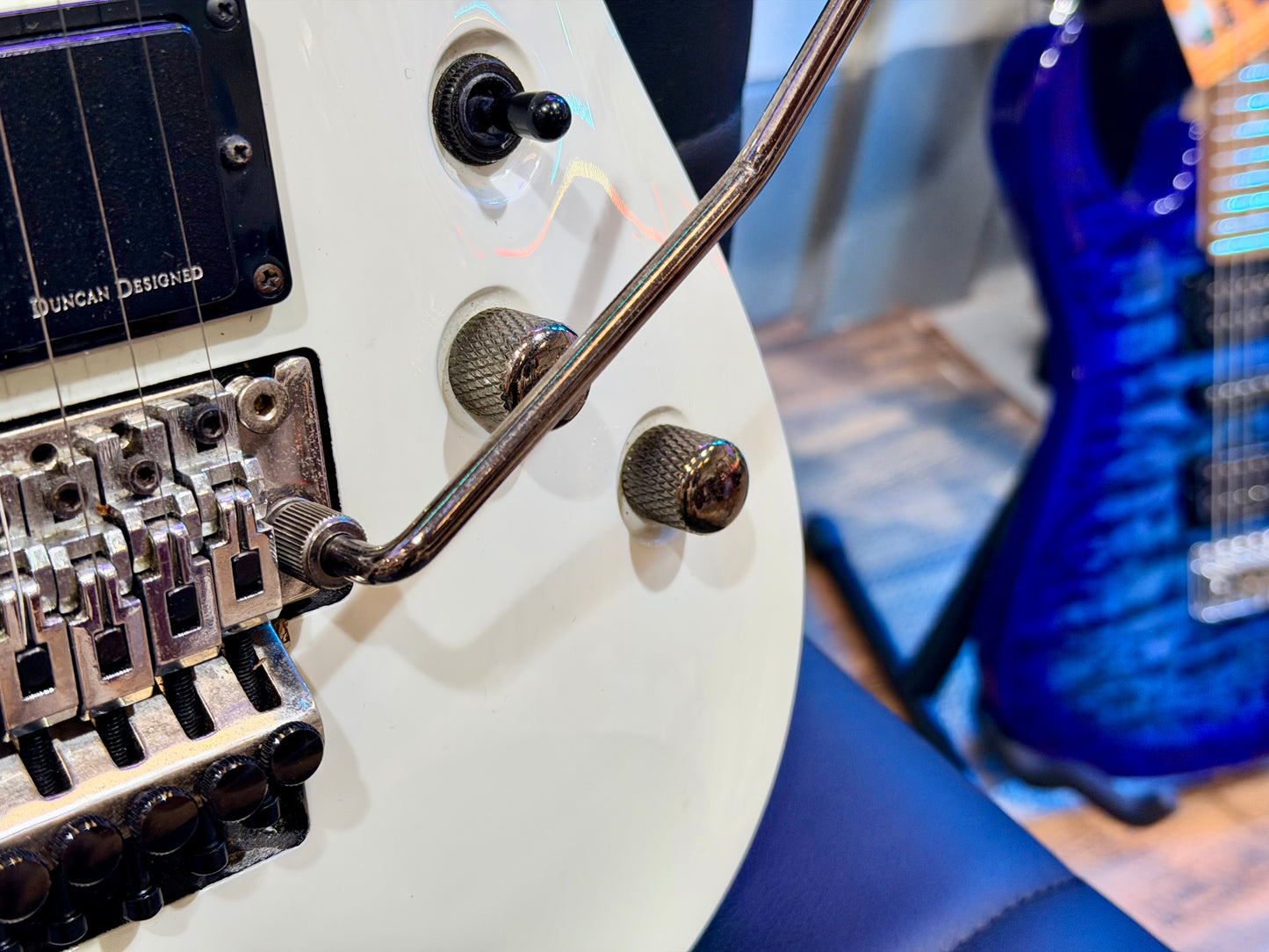 🔥2015🔥 Schecter Demon 6 FR Electric Guitar~ Vintage White~ Floyd Rose!