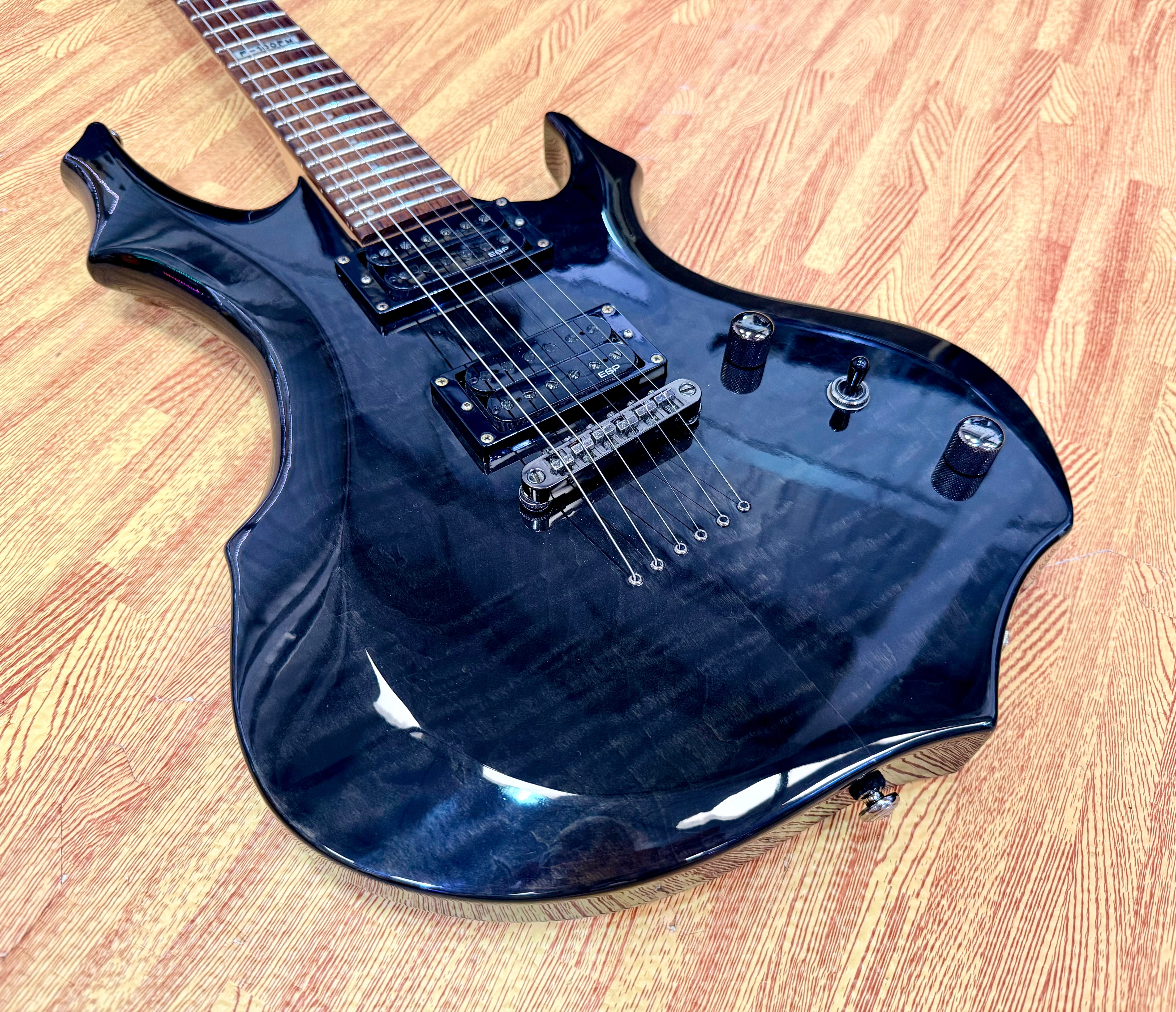 🔥2008🔥 ESP LTD F-100FM See Thru Black Electric Guitar~ Early Model 08!