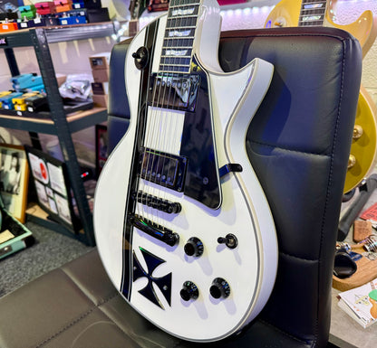 🔥MINT🔥 ESP LTD James Hetfield Iron Cross Signature~ Metallica~ Snow White~2018
