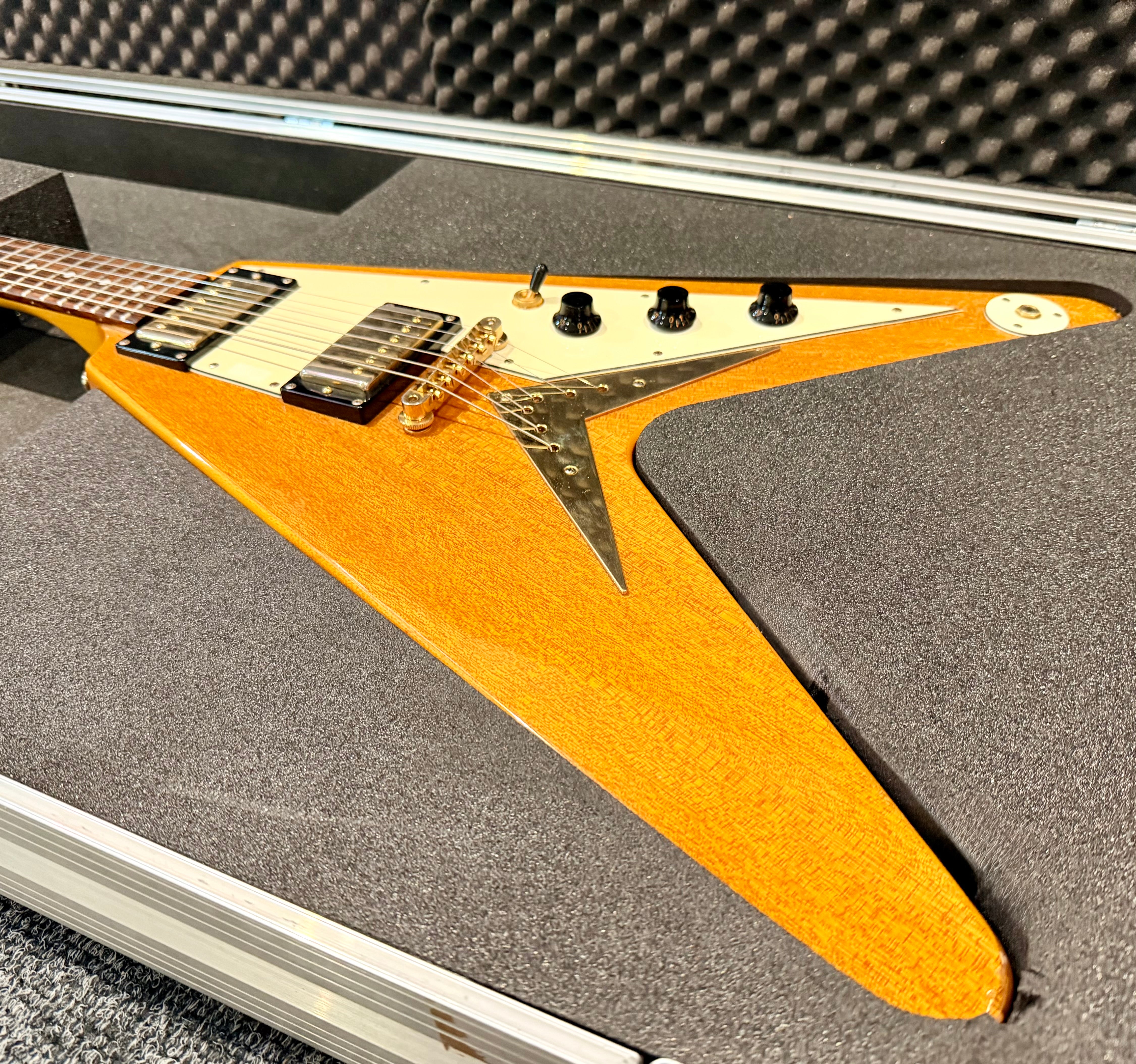 🔥2003 RARE🔥 Epiphone Korina Flying V ’58 Reissue~ Unsung Korea + Flight Case!