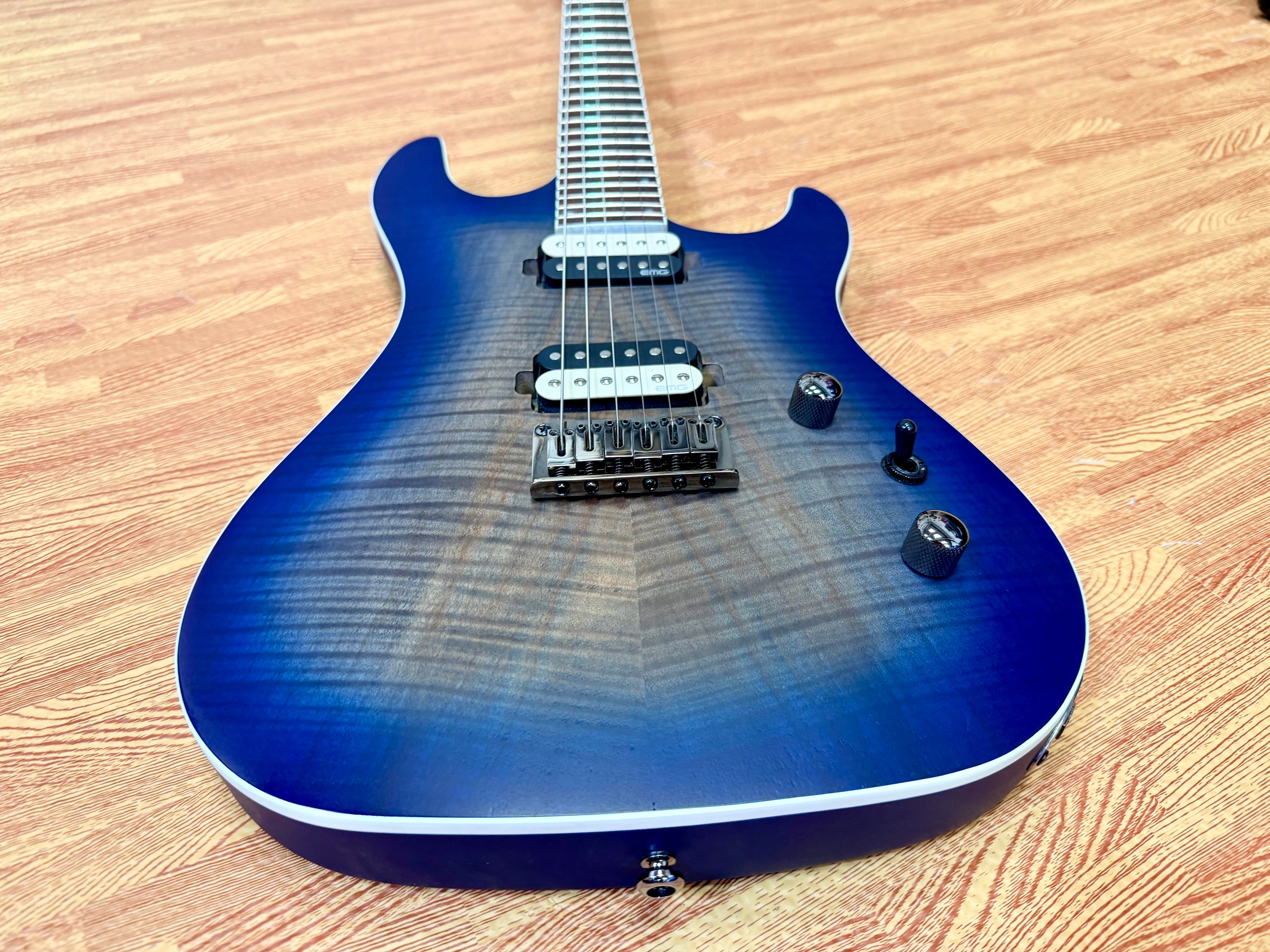 🔥 2023 🔥 Cort KX300 Electric Guitar~ Open Pore Cobalt Blue Burst~ EMG Pickups!