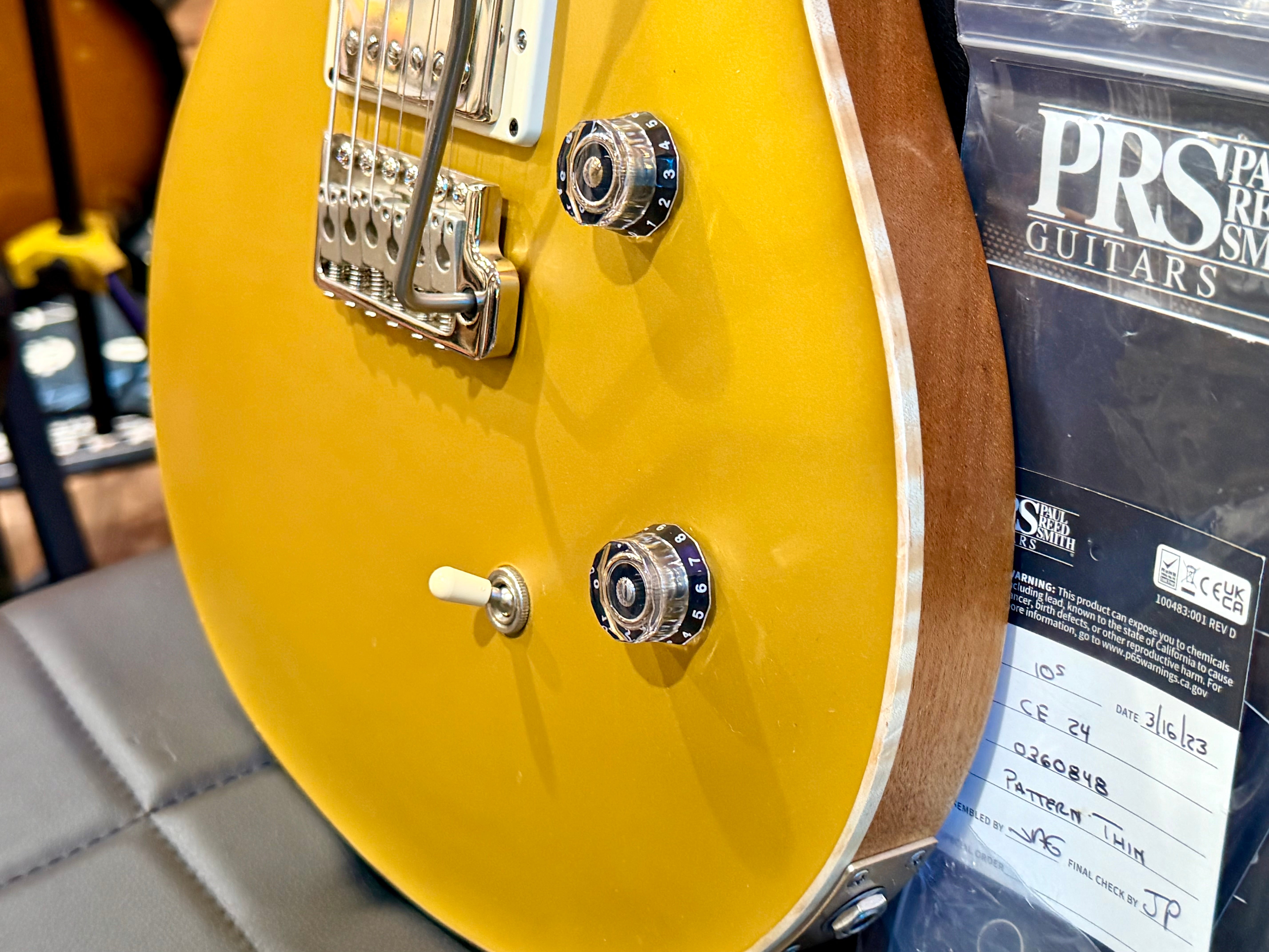 🔥RARE 2023🔥 PRS CE24 Satin Gold Top Limited Edition~ Natural Back~ USA~ Gig Bag