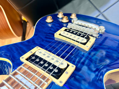 ✨2008✨ Edwards E-LP Limited Model Les Paul~ Blue Aqua Quilt~ Made in Japan 🇯🇵