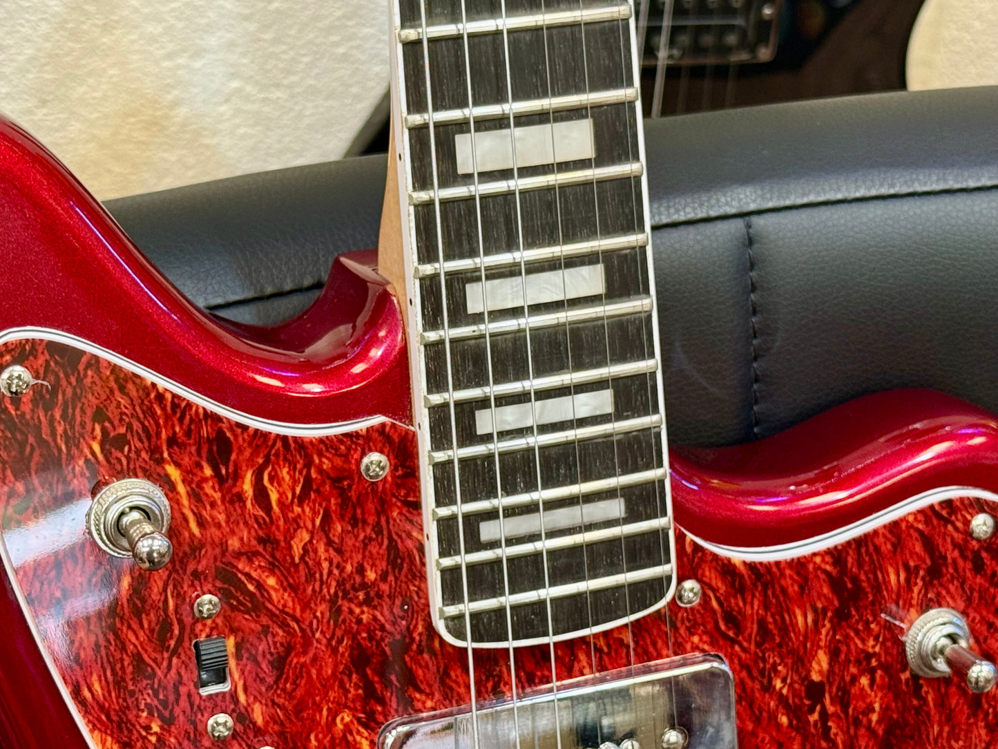 🎸 Custom Made Jaguar Offset Electric Guitar~ Metallic Red~ Soapbar P90’s 🎸