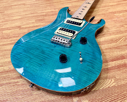 ✨RARE✨ PRS SE Custom 24 Roasted Maple Limited Edition~ Sapphire Turquoise + Bag