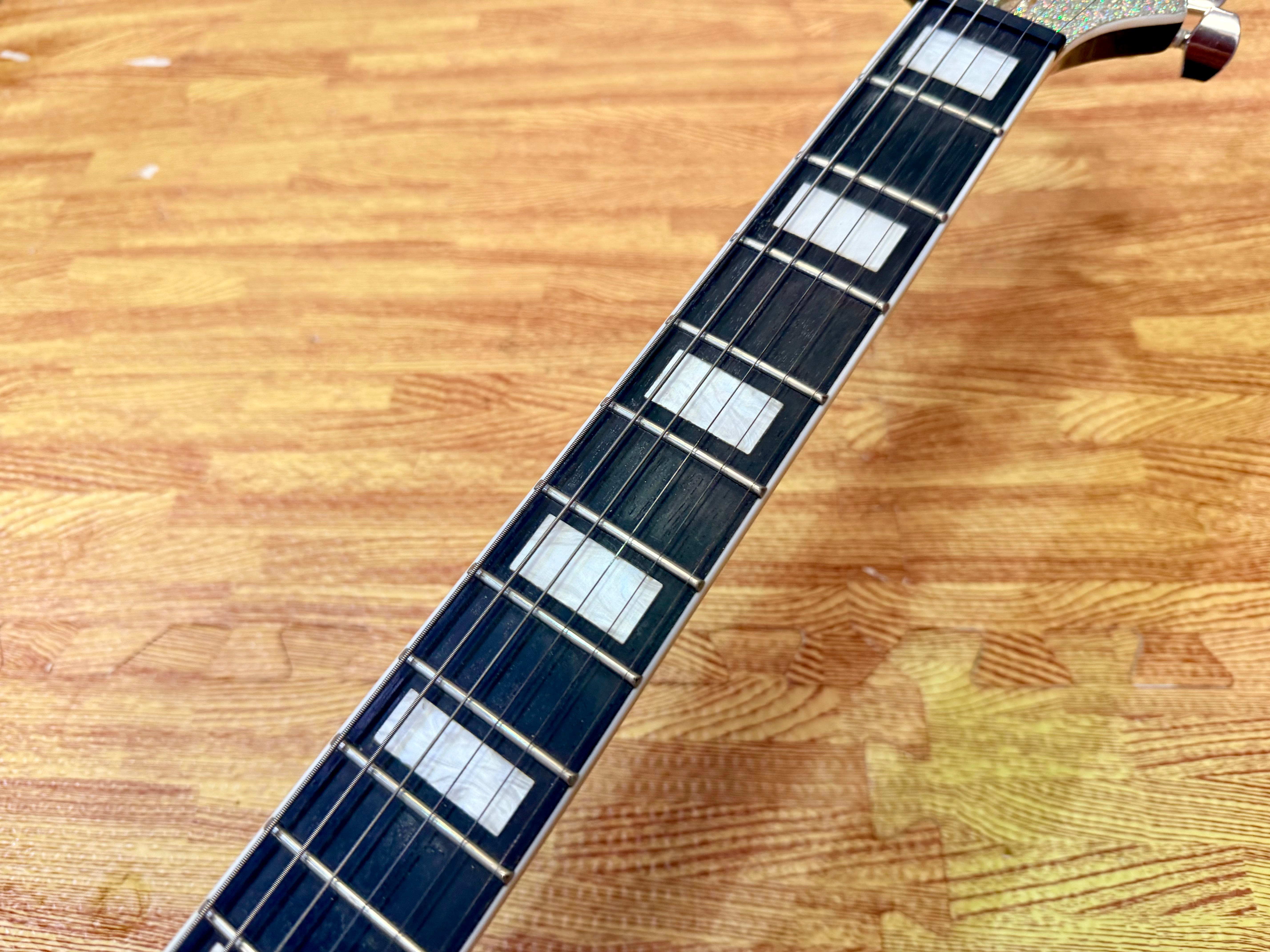 ⚡️2023⚡️ Ibanez PS60 Paul Stanley Signature~ Metallic Silver Sparkle Guitar!