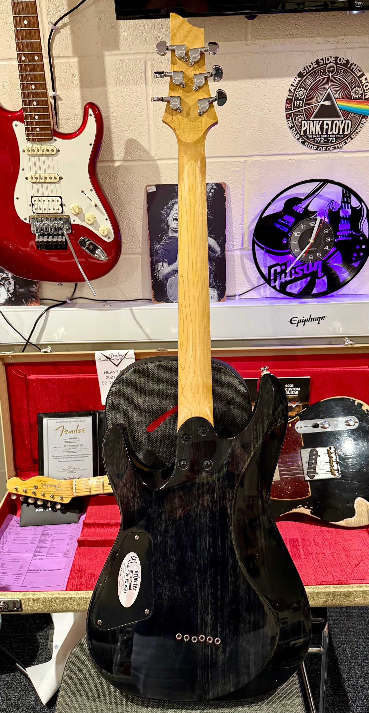 🔥EX-DEMO🔥 Schecter C-6 Plus Trans Black Charcoal Burst~ Diamond Series Guitar!