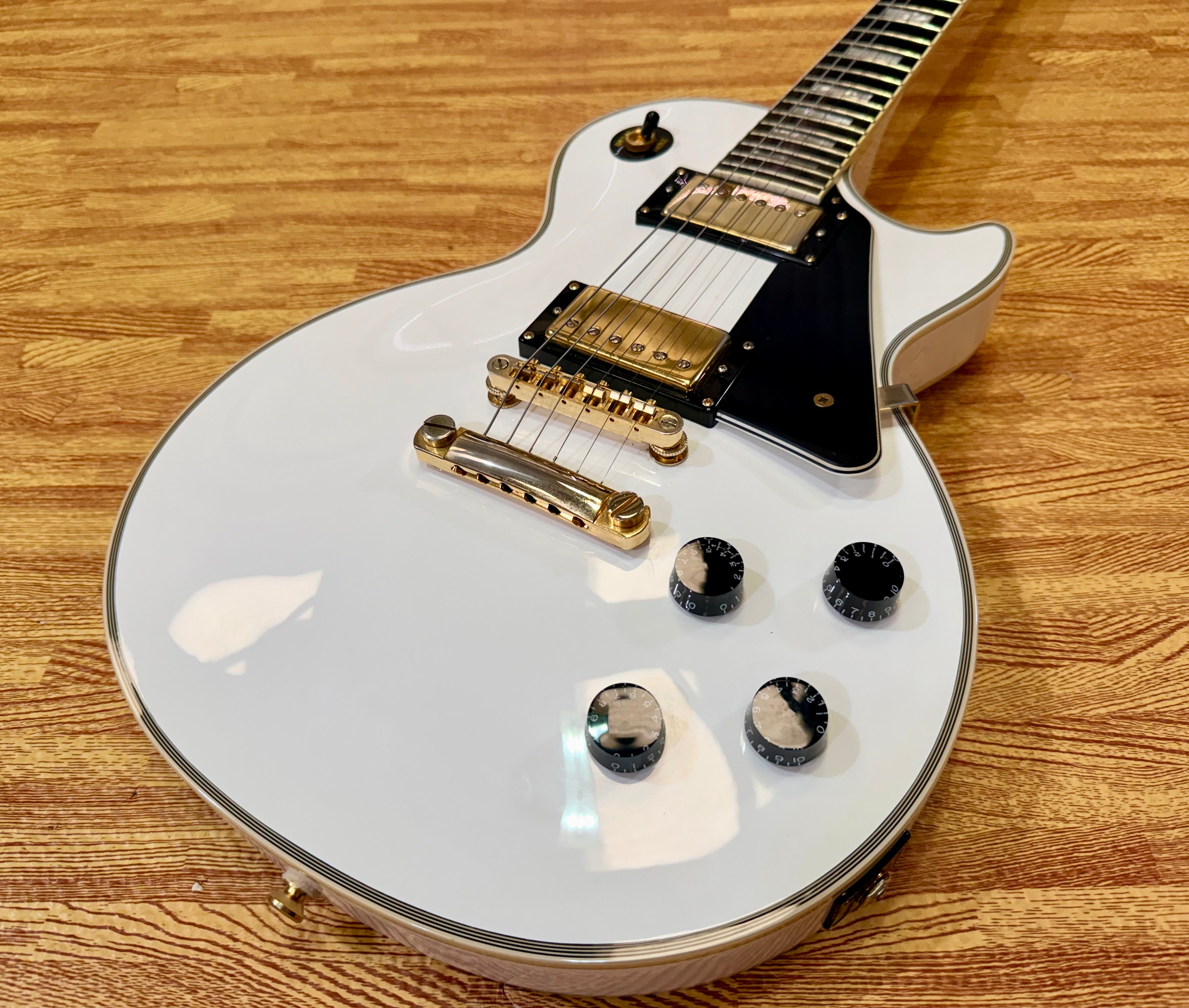 ⚡️7lb⚡️Epiphone Limited Edition Les Paul Custom Lite~ Alpine White & Gold~ 2019!