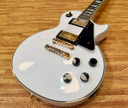⚡️7lb⚡️Epiphone Limited Edition Les Paul Custom Lite~ Alpine White & Gold~ 2019!