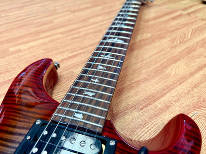 🌟2024🌟 PRS SE Custom 24-08 Charcoal Red Burst~ Locking Tuners & Gig Bag!