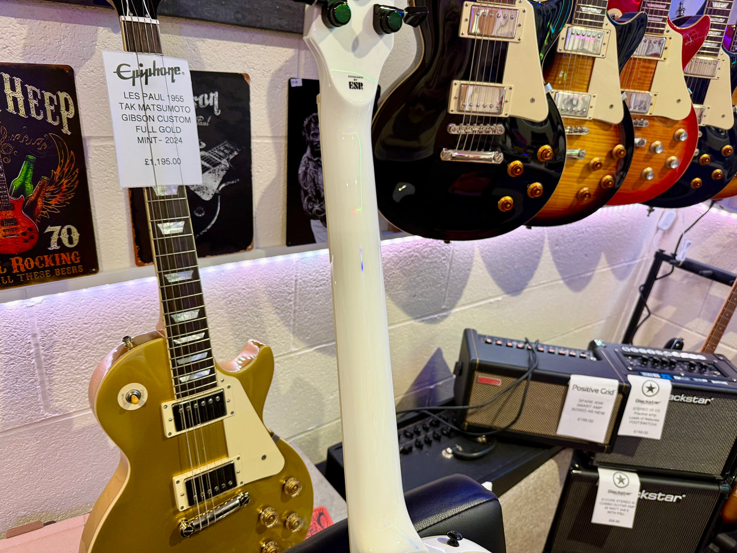 🔥MINT🔥 ESP LTD James Hetfield Iron Cross Signature~ Metallica~ Snow White~2018