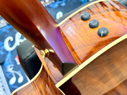 🔥HAWAIIAN KOA🔥 2022 Taylor K24ce~ V-Class~ Shaded Edgeburst~ USA + Hard Case!